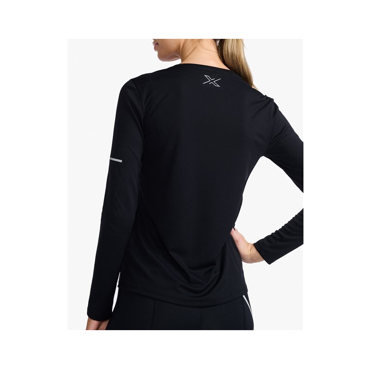 2XU Aero L/S Women Black/Silver Reflective