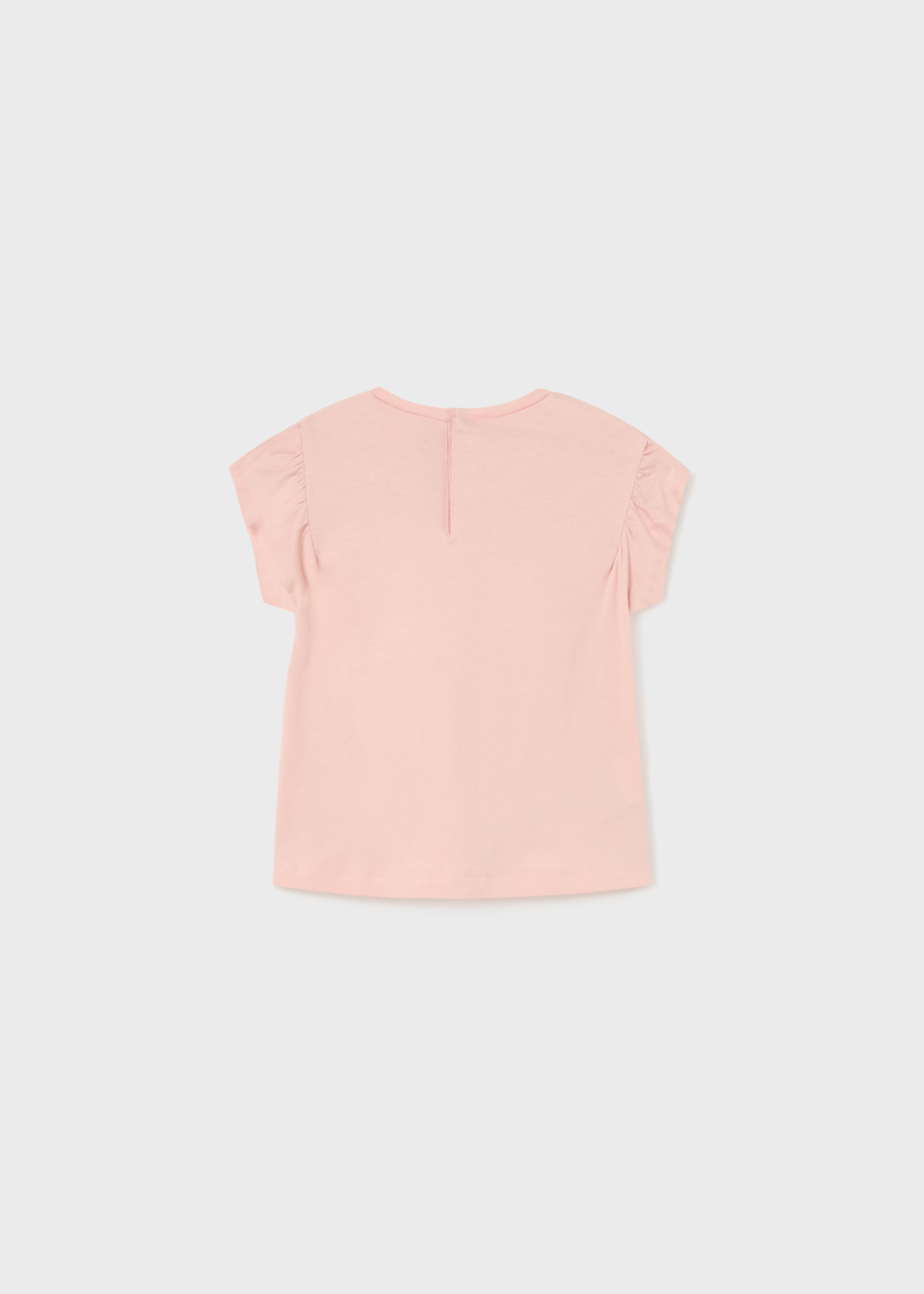 Camiseta com apliques decorativos feita de algodão sustentável para bebês