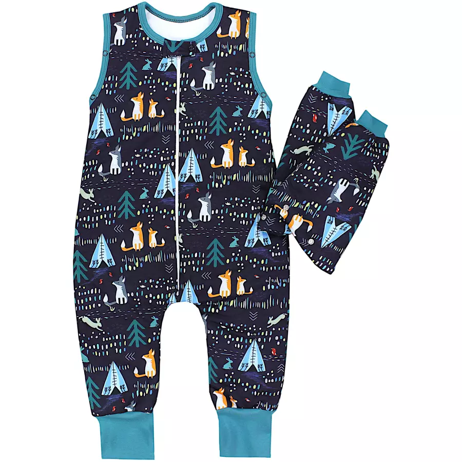 TupTam Baby Schlafsack mit Beinen und Ärmel Winter blau Modell 3