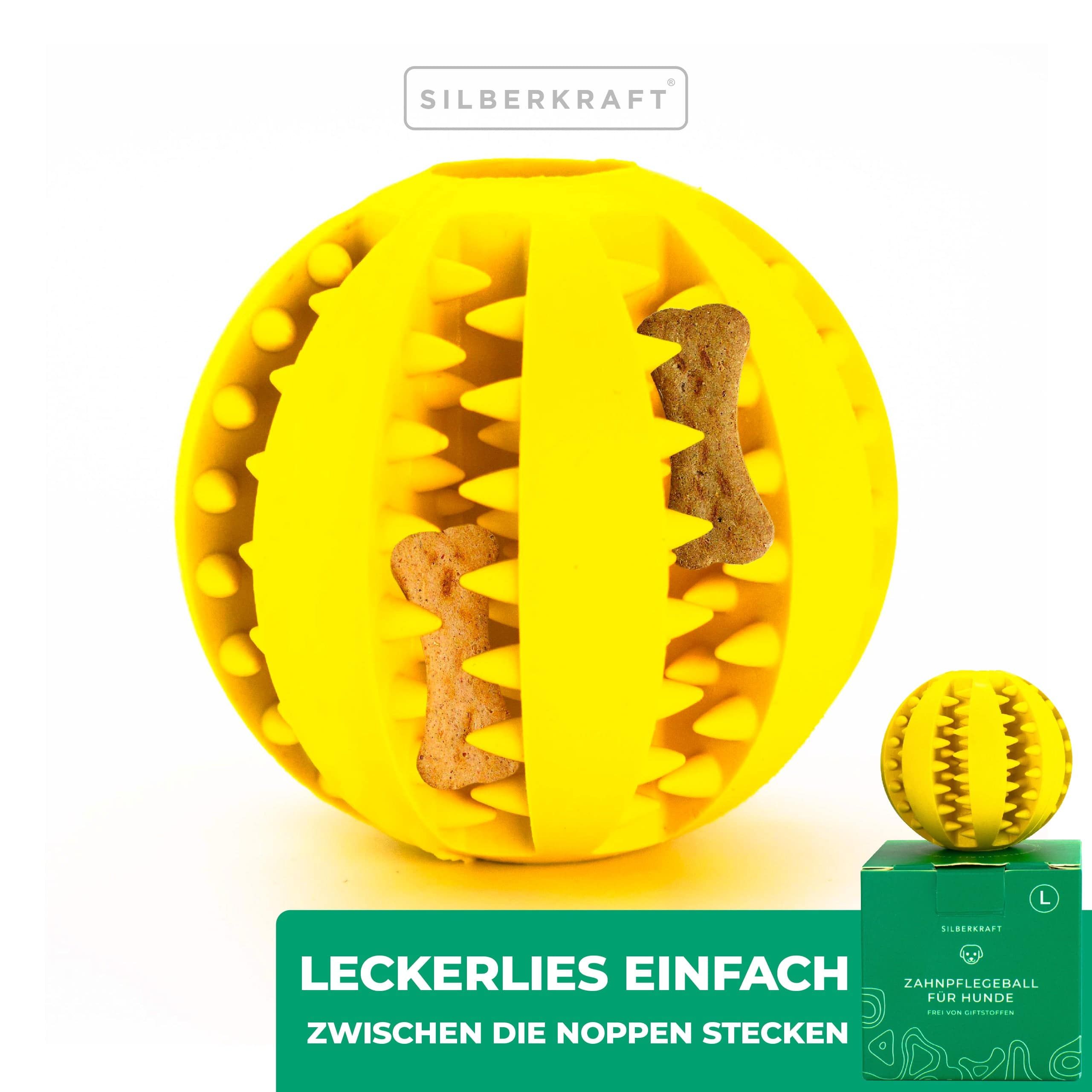 SILBERKRAFT Zahnpflegeball für Hunde - Groß