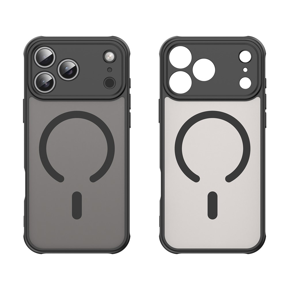 iPhone 17 Pro Max MagSafe Hybrid Hülle mit TPU Bumper   Kameraschutz - Schwarz (Matt)