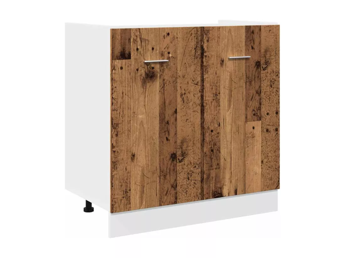 Ensemble d'armoires de cuisine 11 pcs vieux bois