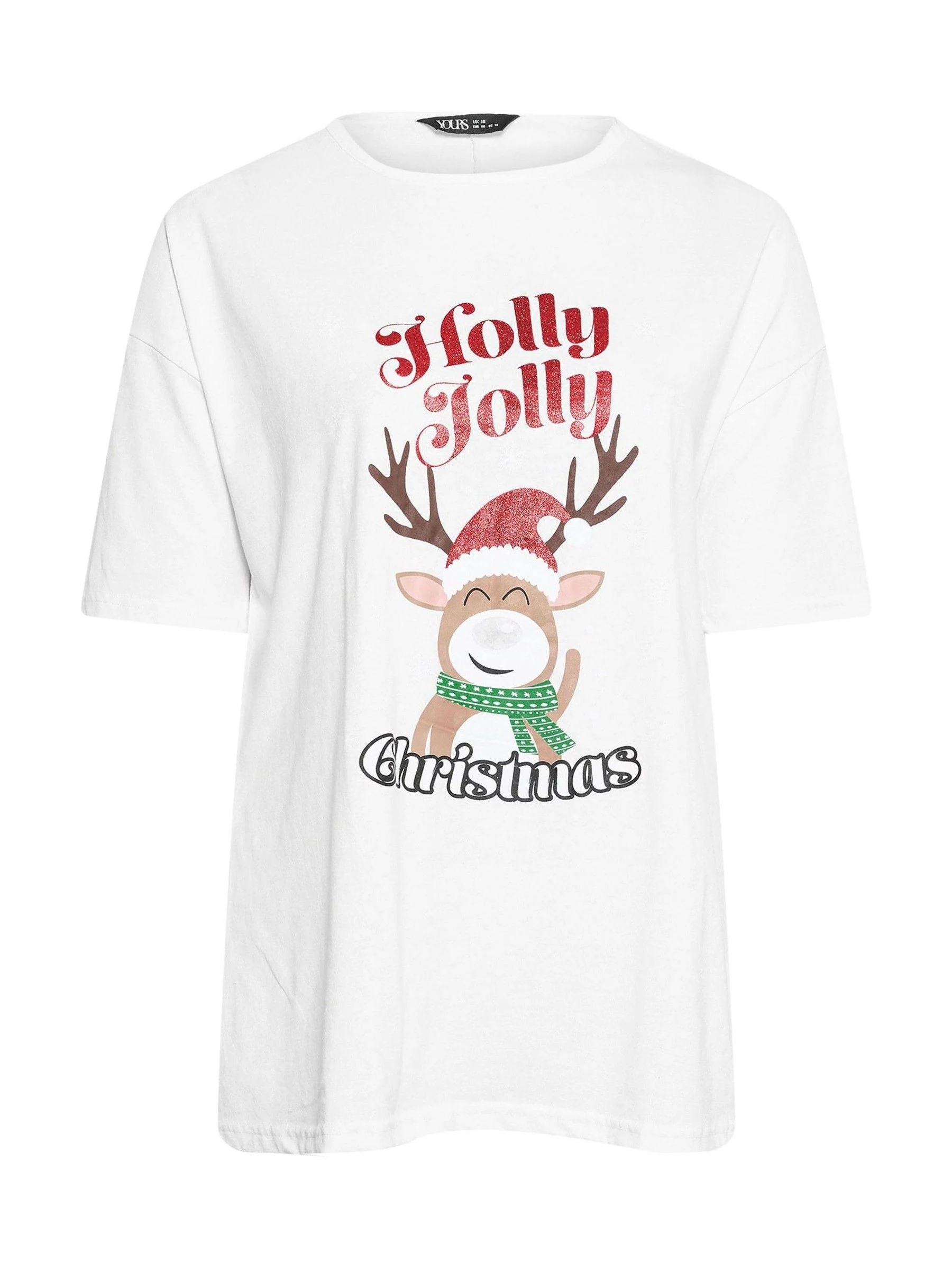 Yours Curve Holly Jolly Kerstmis Top