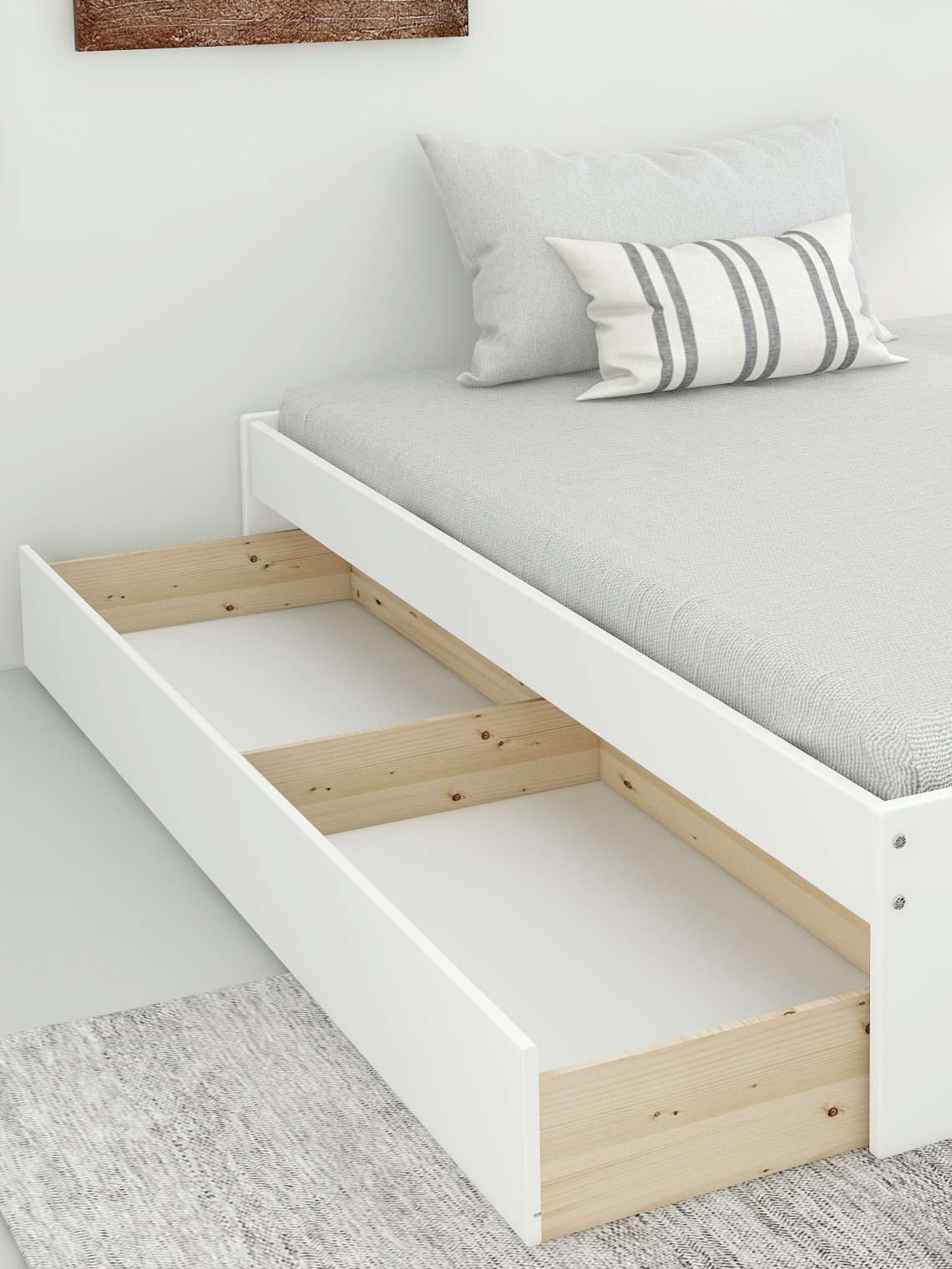 GOODproduct Bettschubkasten »Magdala, Bettkasten, Schublade« Breite 199 cm, auf Rollern, Schubkasten mit 2 Abteilungen
