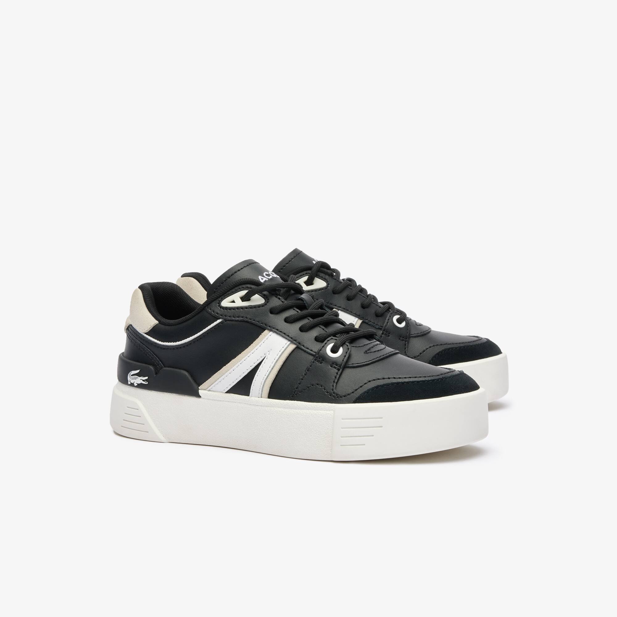 Sneakers L002 Summer Style femme en cuir Sneakers - Noir - Lacoste - Femme