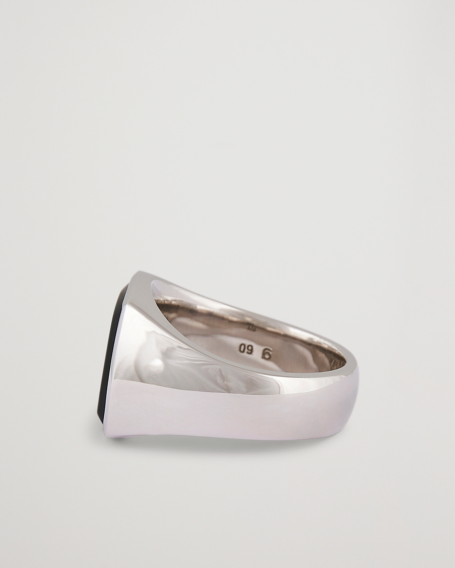 Tom Wood Cushion Black Onyx Ring Silver