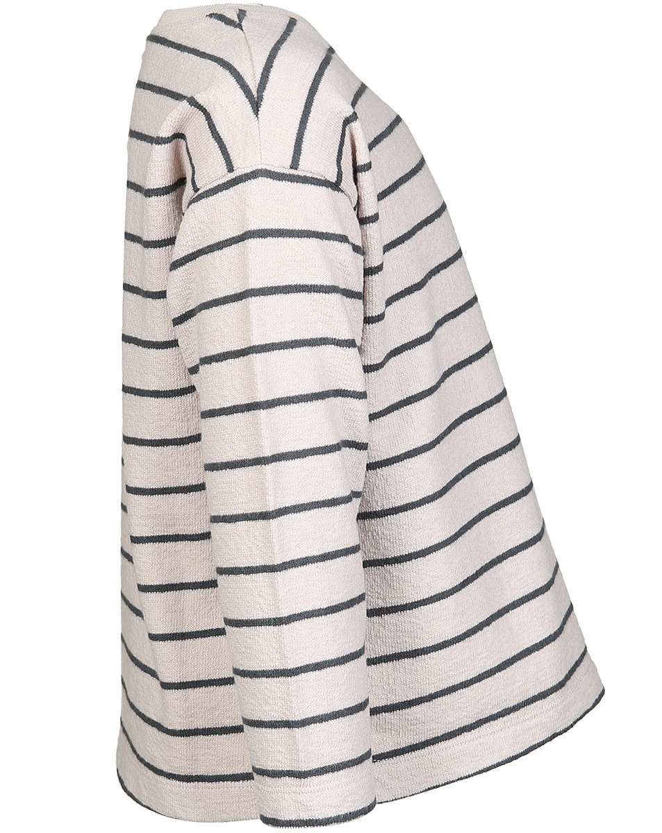 Jersey-Sweatshirt MINHO STRIPED in grün/beige