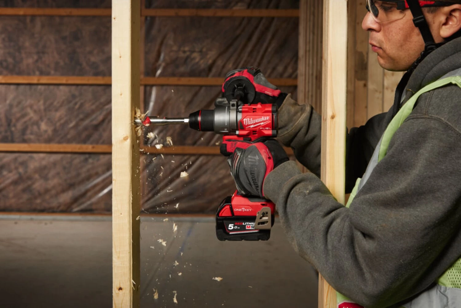Milwaukee M18 ONEPD3-502X 18V Li-ion accu klopboormachine set (2x 5.0Ah) in HD Box