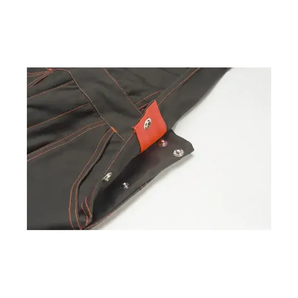 6122 Børneoverall oliven/orange