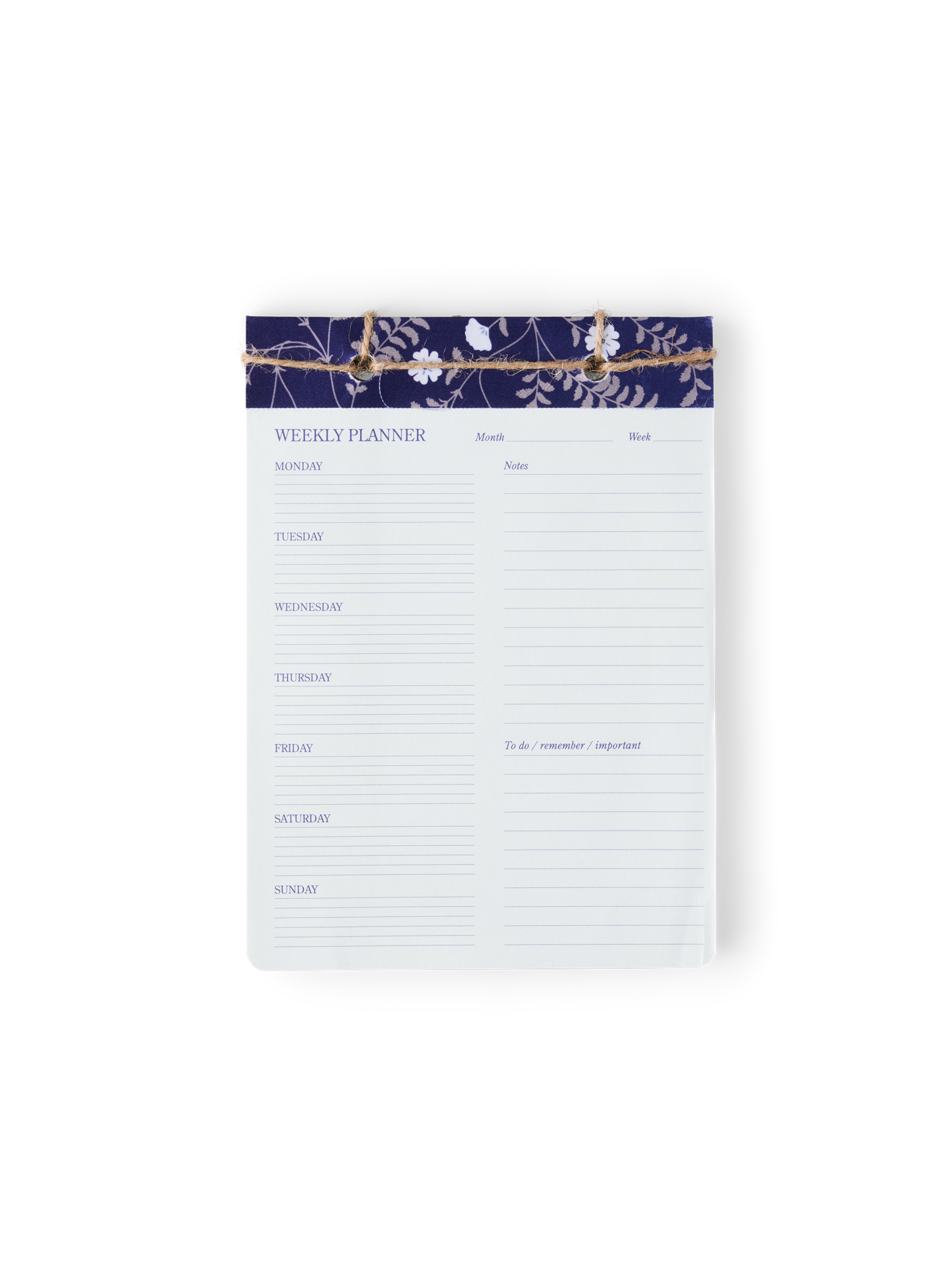 Ugekalender | Papir. 19 x 14 cm. 60 ark. | Electric Blue