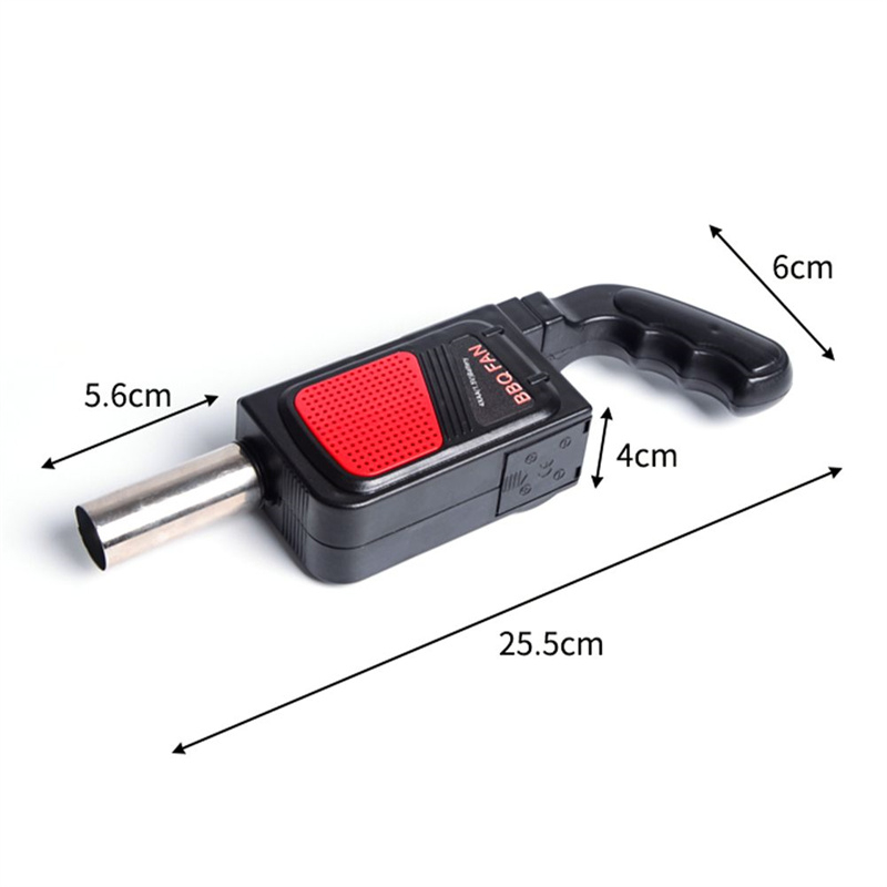 Outdoor Grillanzünder BBQ Luftgebläse Camping Grillventilator (Batteriebetrieben) - Schwarz