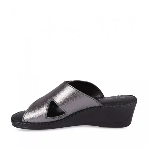 Mules ARGENT NEOSOFT RELAX CUIR