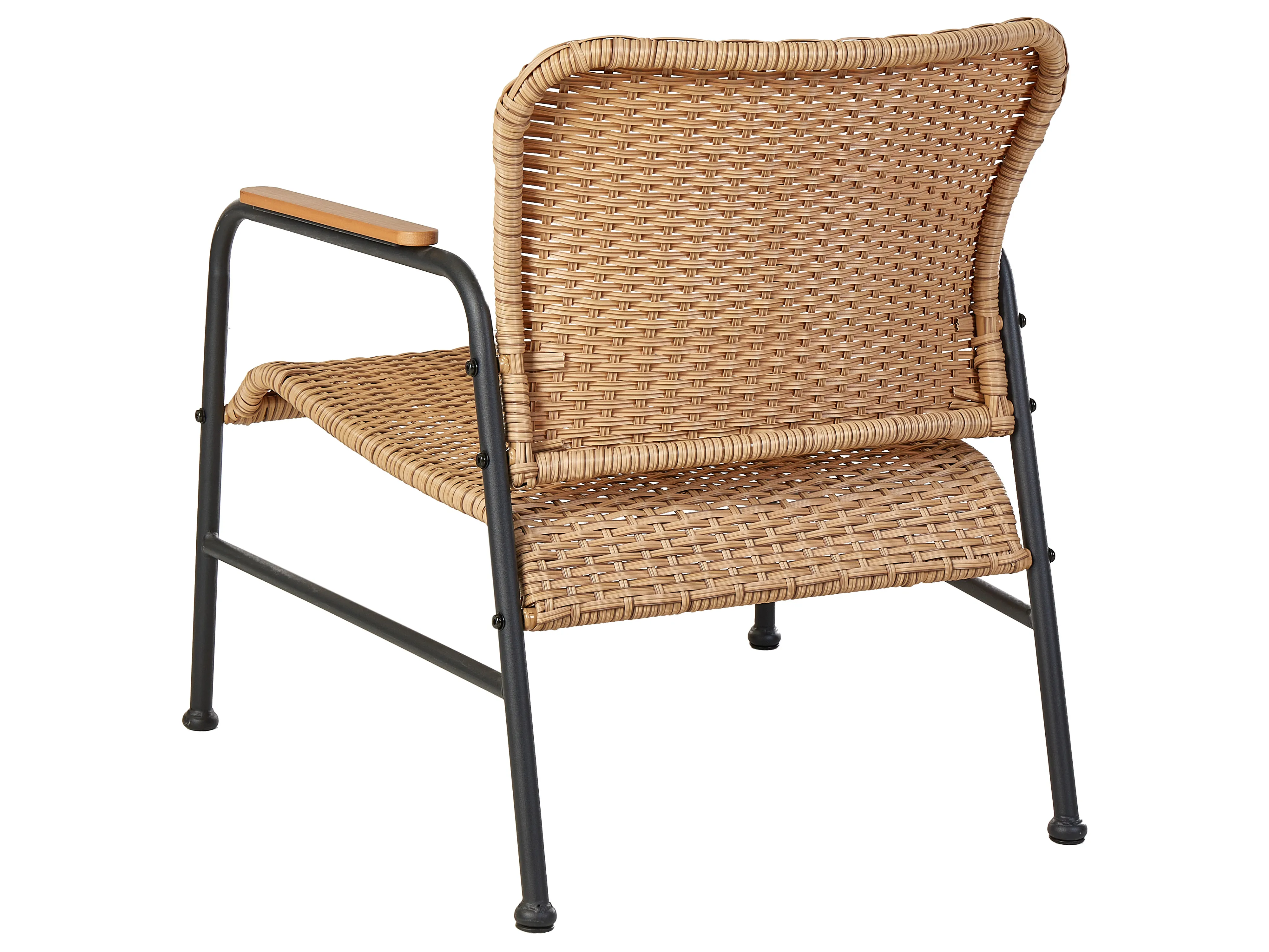 Loungeset met tafel 4-zits OFANTO PE rotan Natuurlijk