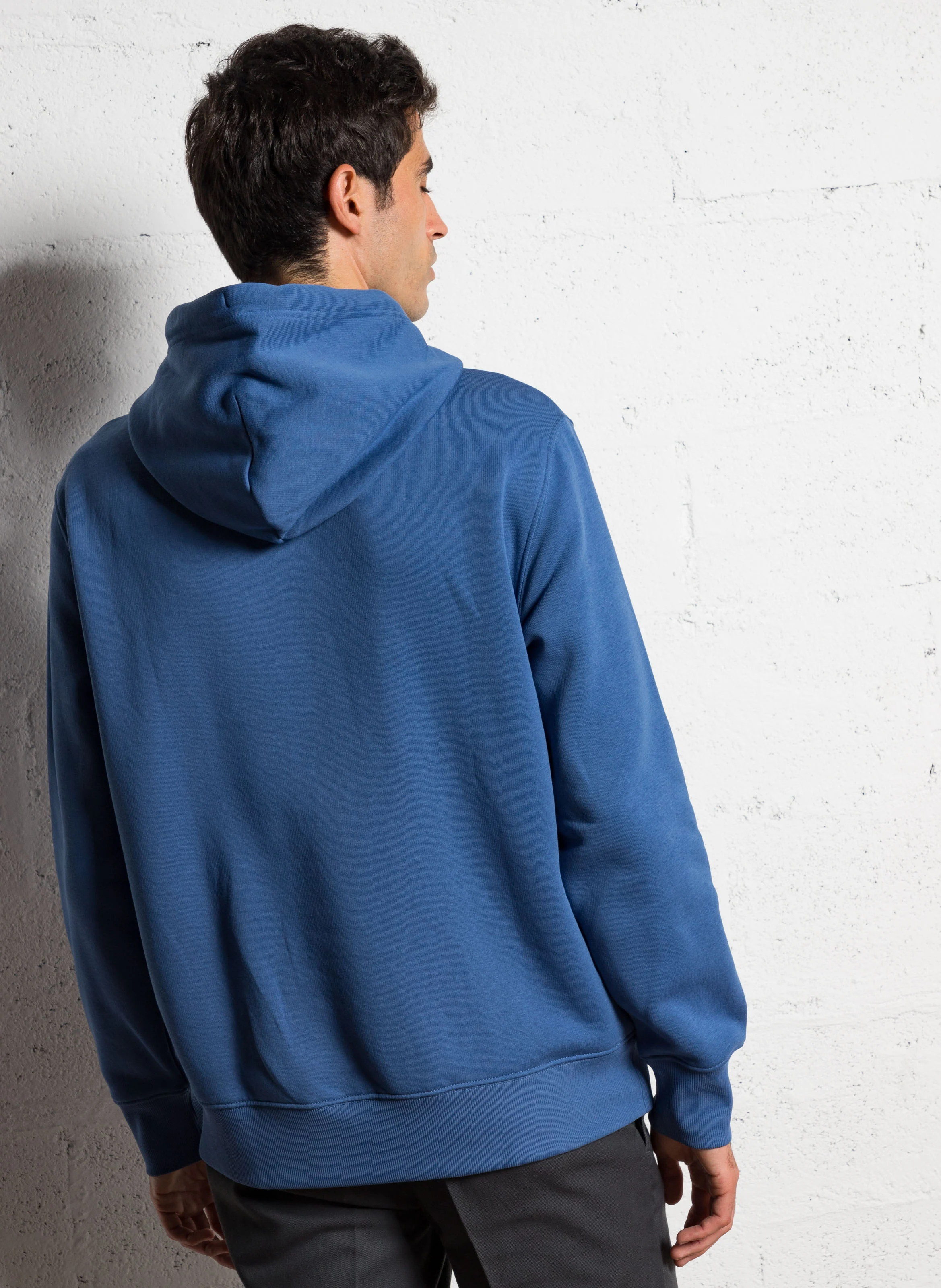 Sweat à capuche regular-fit en coton mélangé | Bleu