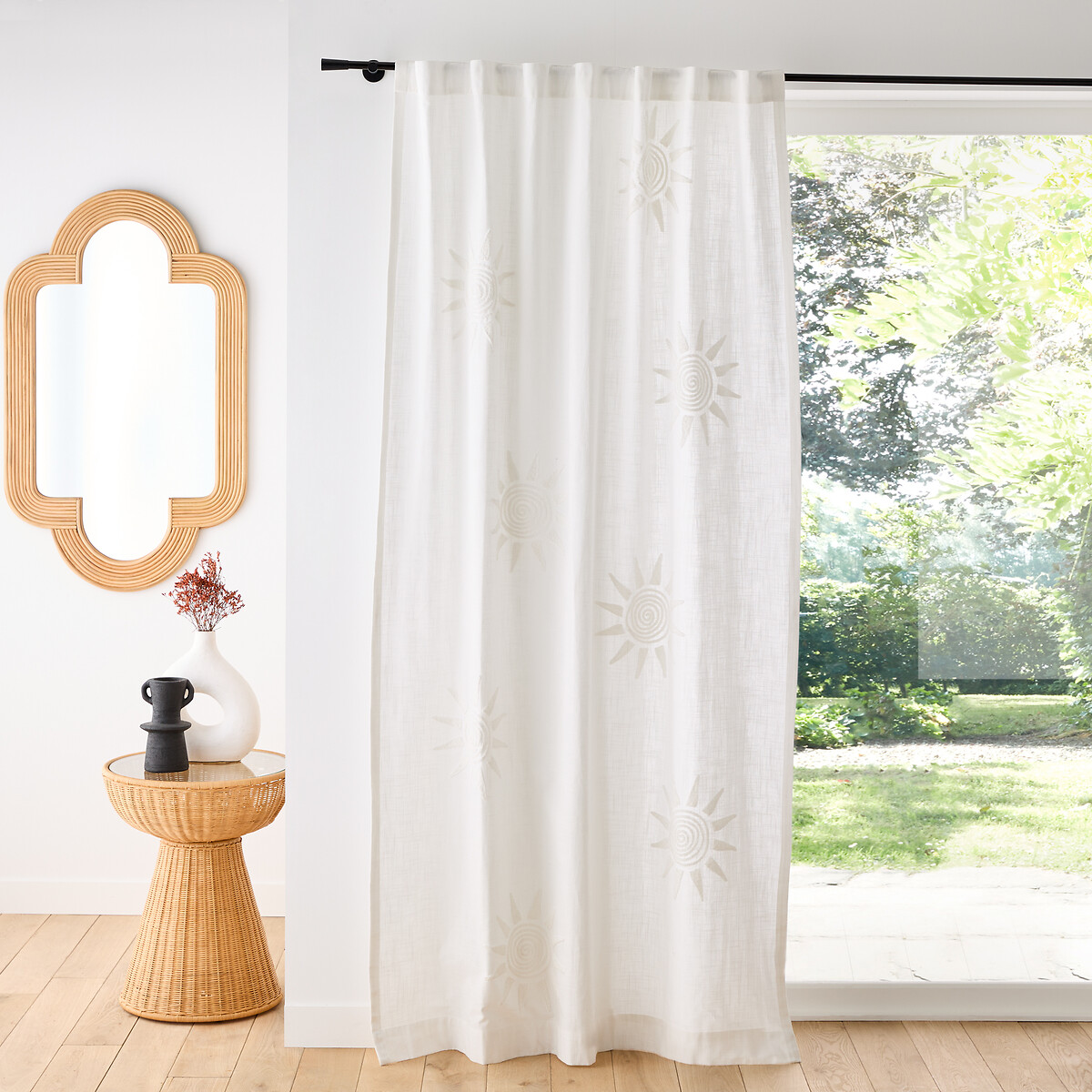 LA REDOUTE INTERIEURS<br>Cortina de algodão com padrão bouclette, Melenaos