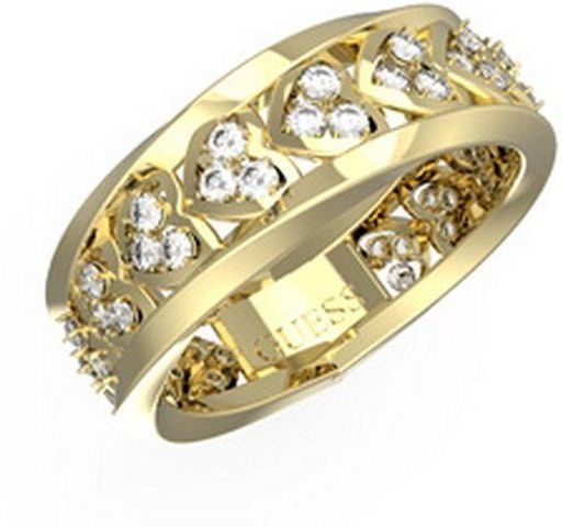 Guess - JUBR04605JWYG52 - Ring - Geel Goud - Roestvast Staal - Zirkoon