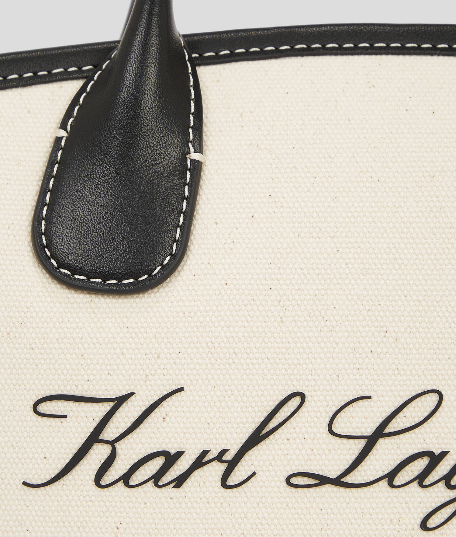 PETIT SAC CABAS EN TOILE HOTEL KARL - Naturel/Noir