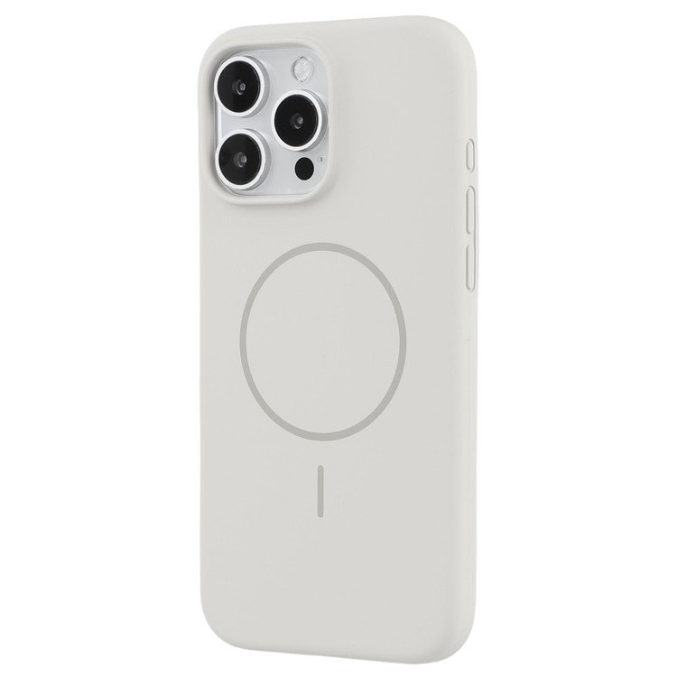 iPhone 16 Pro Max MagSafe Silikon Case Hülle - Weiss