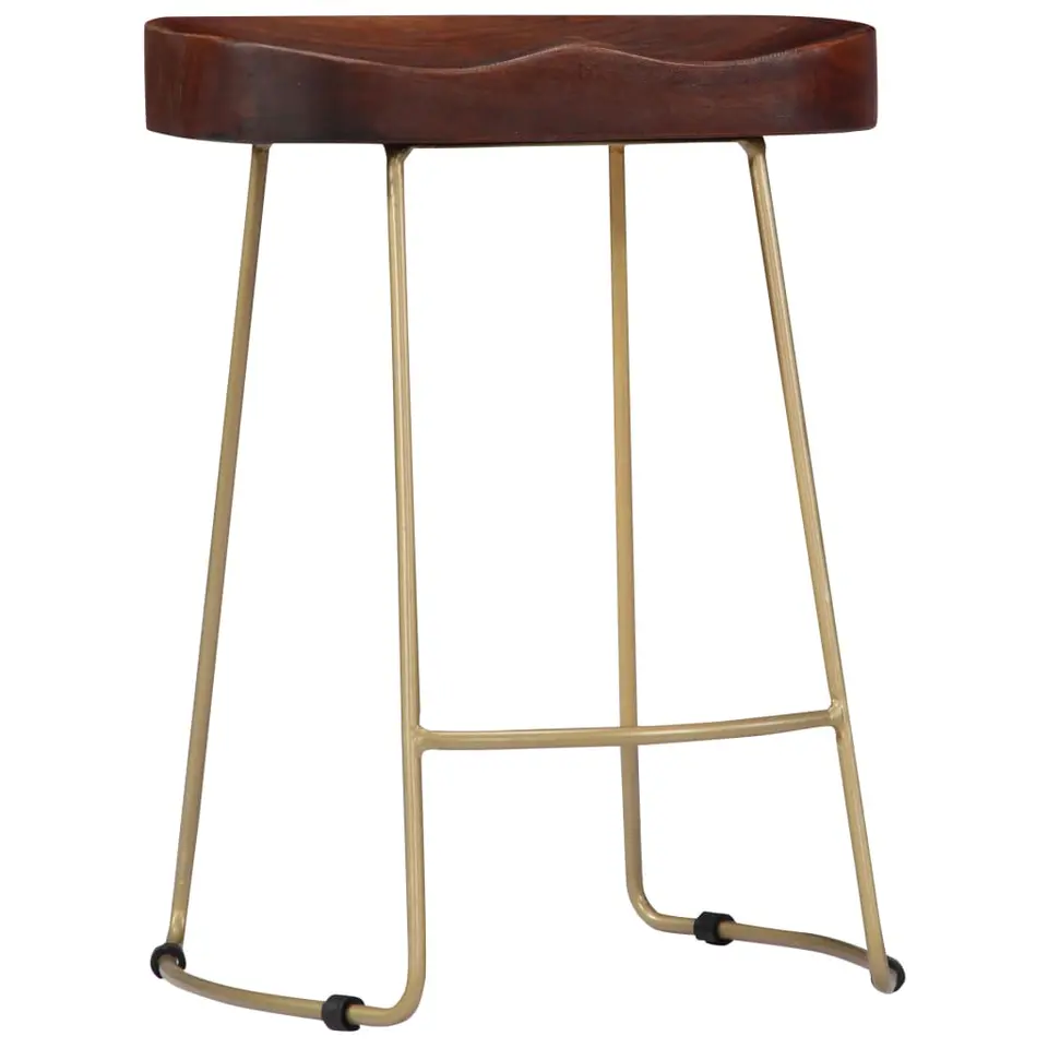vidaXL - Barstoel - Bruin - Hout - 46 x 38 x 52 cm - 2 stuks