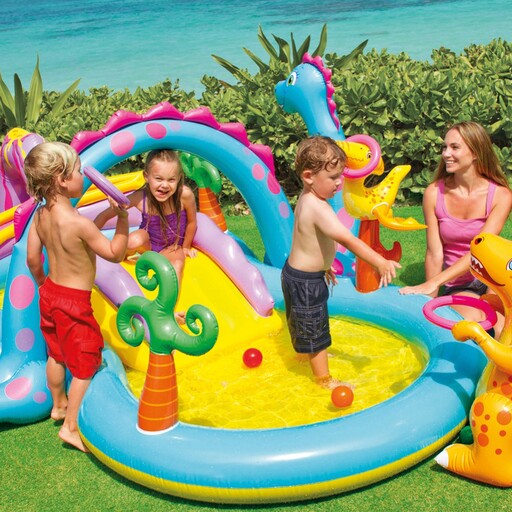 Centro de atividades inflável Intex Dinossauro 302x229x112 cm - 280 L
