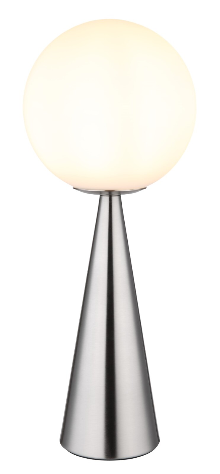 Tischleuchte - Nickel matt - opal - 49,5 cm