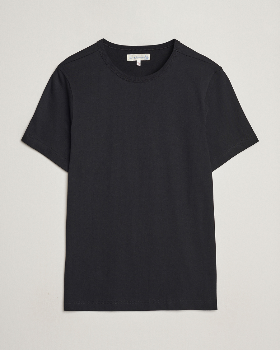 Merz b. Schwanen 1950s Classic Loopwheeled T-shirt Black