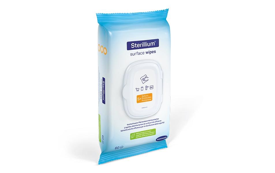 Desinfektionstücher Surface Wipes 60 StückPlastikfreie Tücher zur Desinfektion, 20 x 18 cm