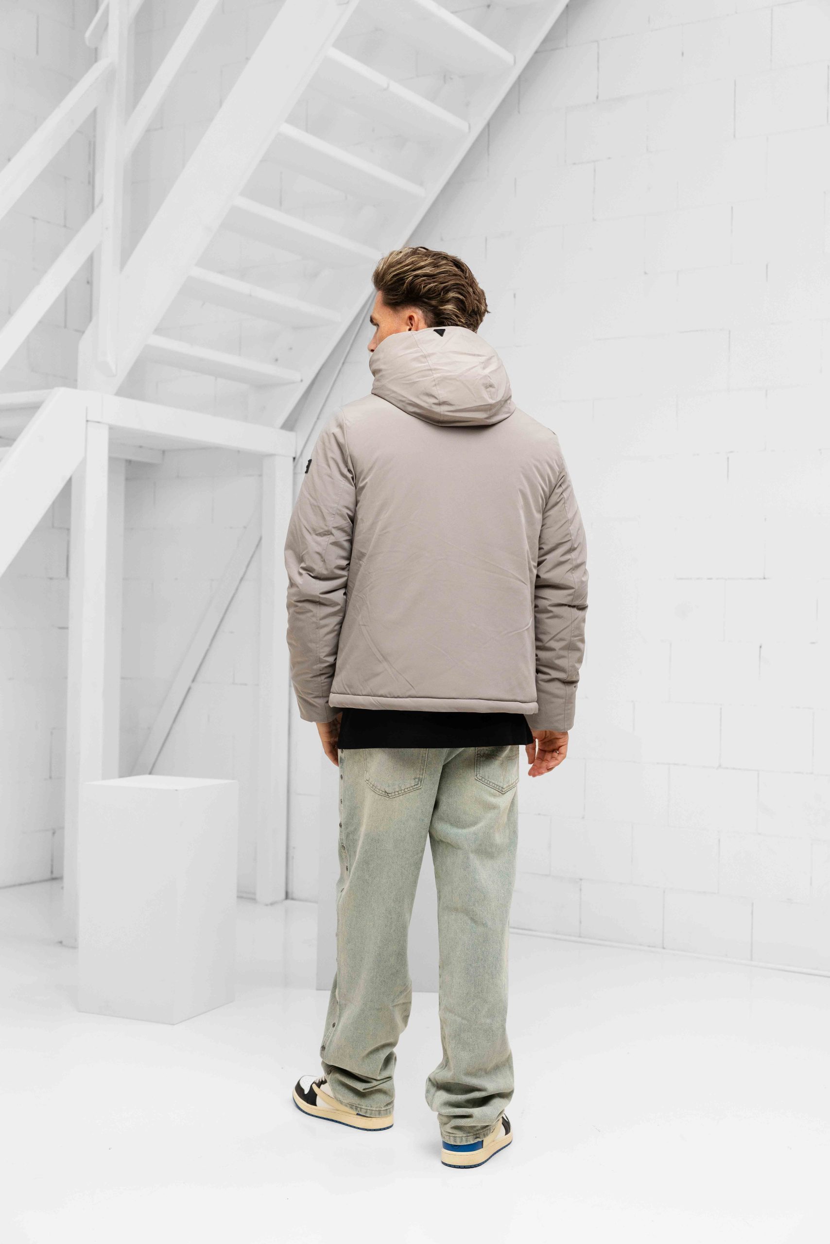 Pure Path Active Flex Short Parka Winterjas Heren Grijs