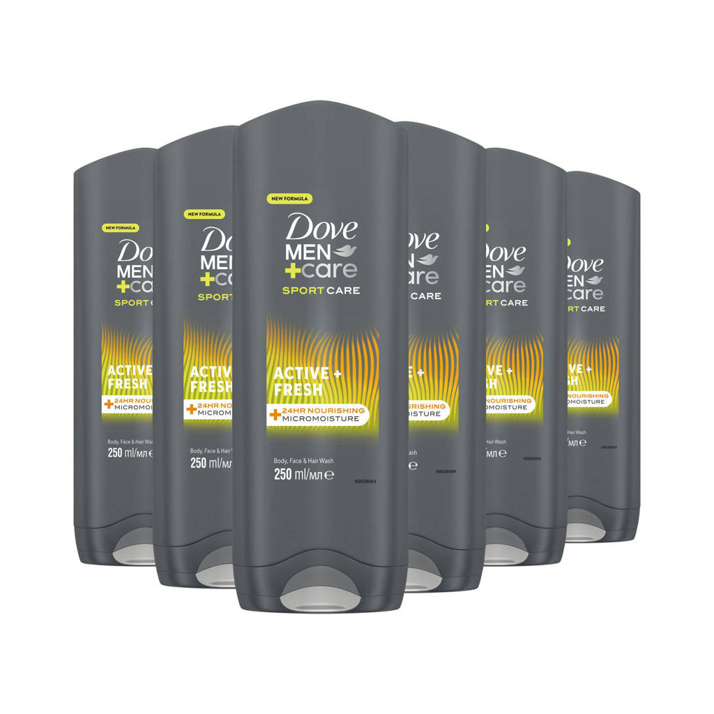 Sport Care Active+Fresh 3-in-1 douchegel - 6 x 250 ml