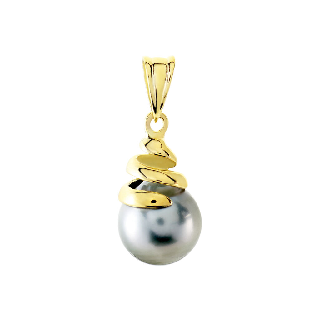 Pendentif Acme Or Jaune Perle De Culture De Tahiti