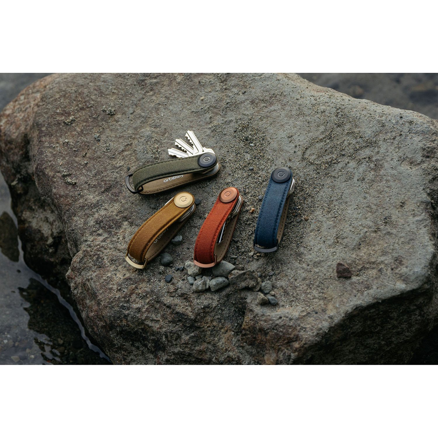 Orbitkey 2.0 Waxed Canvas Keyholder navy blue