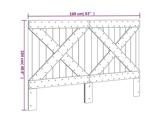 VIDAXL - Tête de lit 160x104 cm bois massif de pin