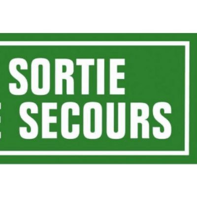 Pickup - Pictogramme - Sortie de secours - 300 x 150 mm