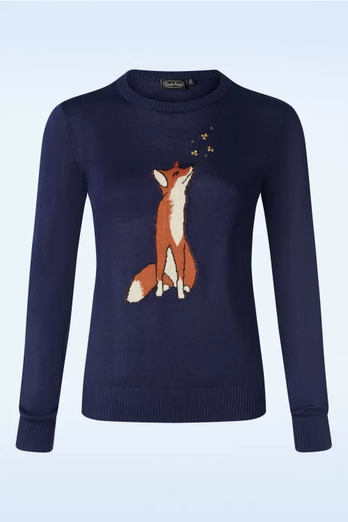 Vixen Fox watching Firefly trui in marineblauw