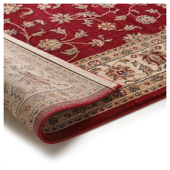 Tapis style persan en velours ras - kiana - rouge antique - 200 x 290 cm