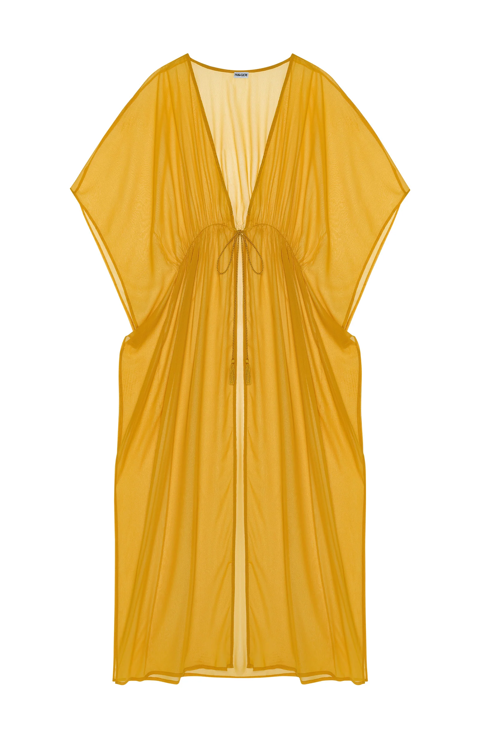 azora Robe longue ocre fendue sur les côtés Ocre