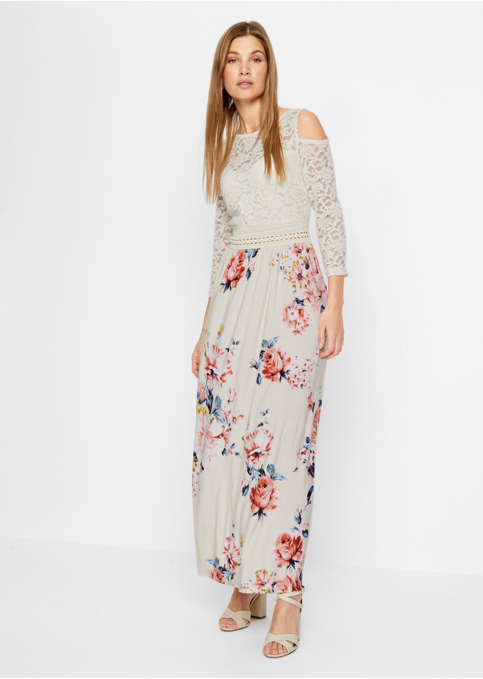 Robe longue à imprimé floral