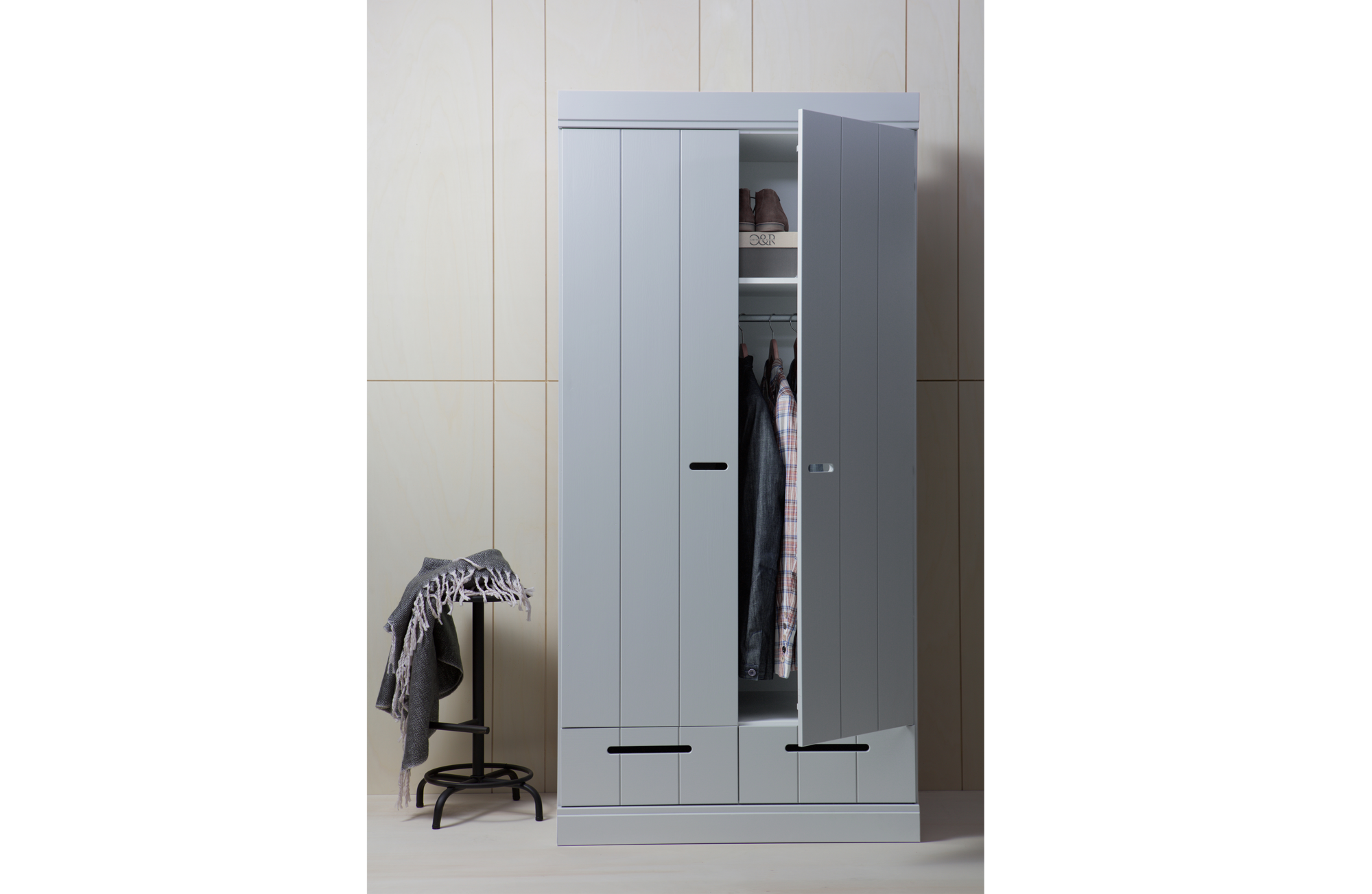 Kast Connect 2-deurs incl. lade - Zwart