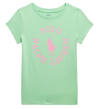 Polo Ralph Lauren T-Shirt - Longwood - Hellgrün m. Rosa