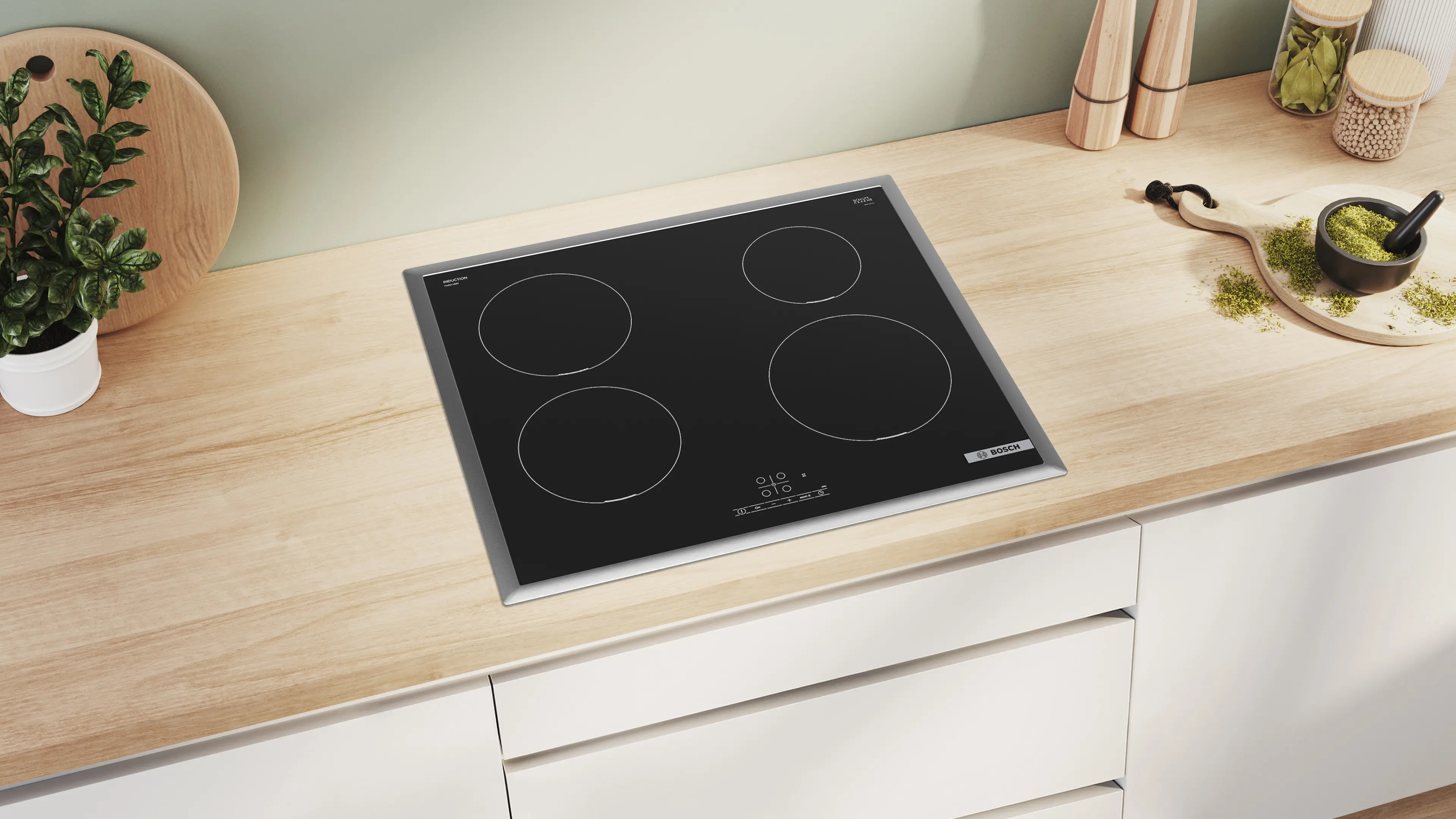 Serie 4 Inductiekookplaat 60 cm opbouwmontage met rand