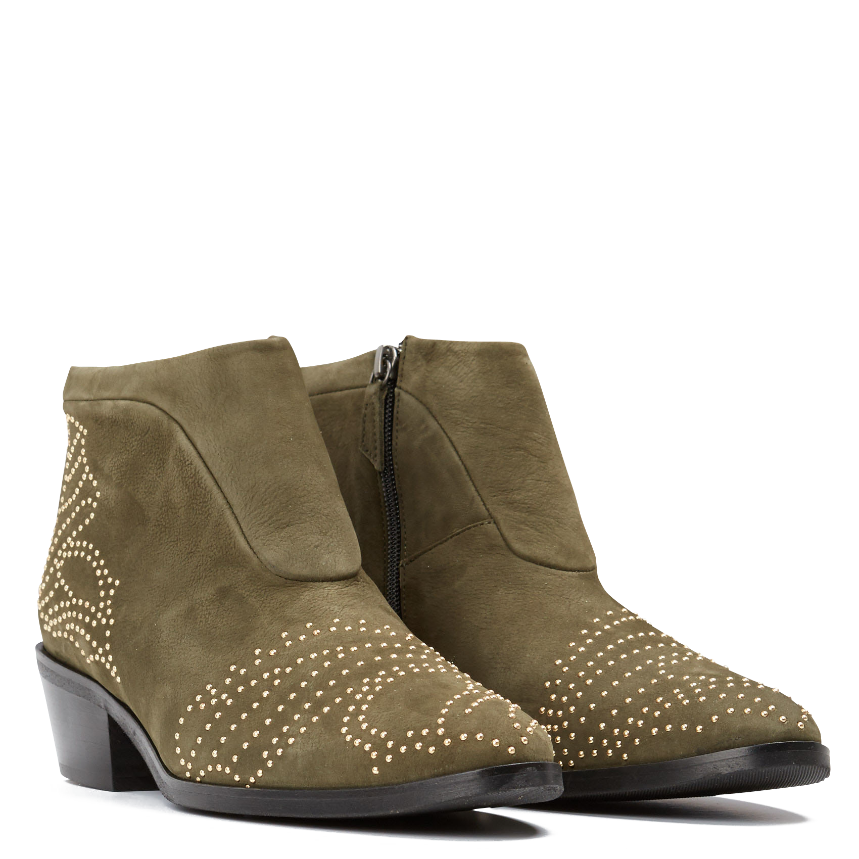 SOPHIE 20 - Boots en cuir clouté | Doré