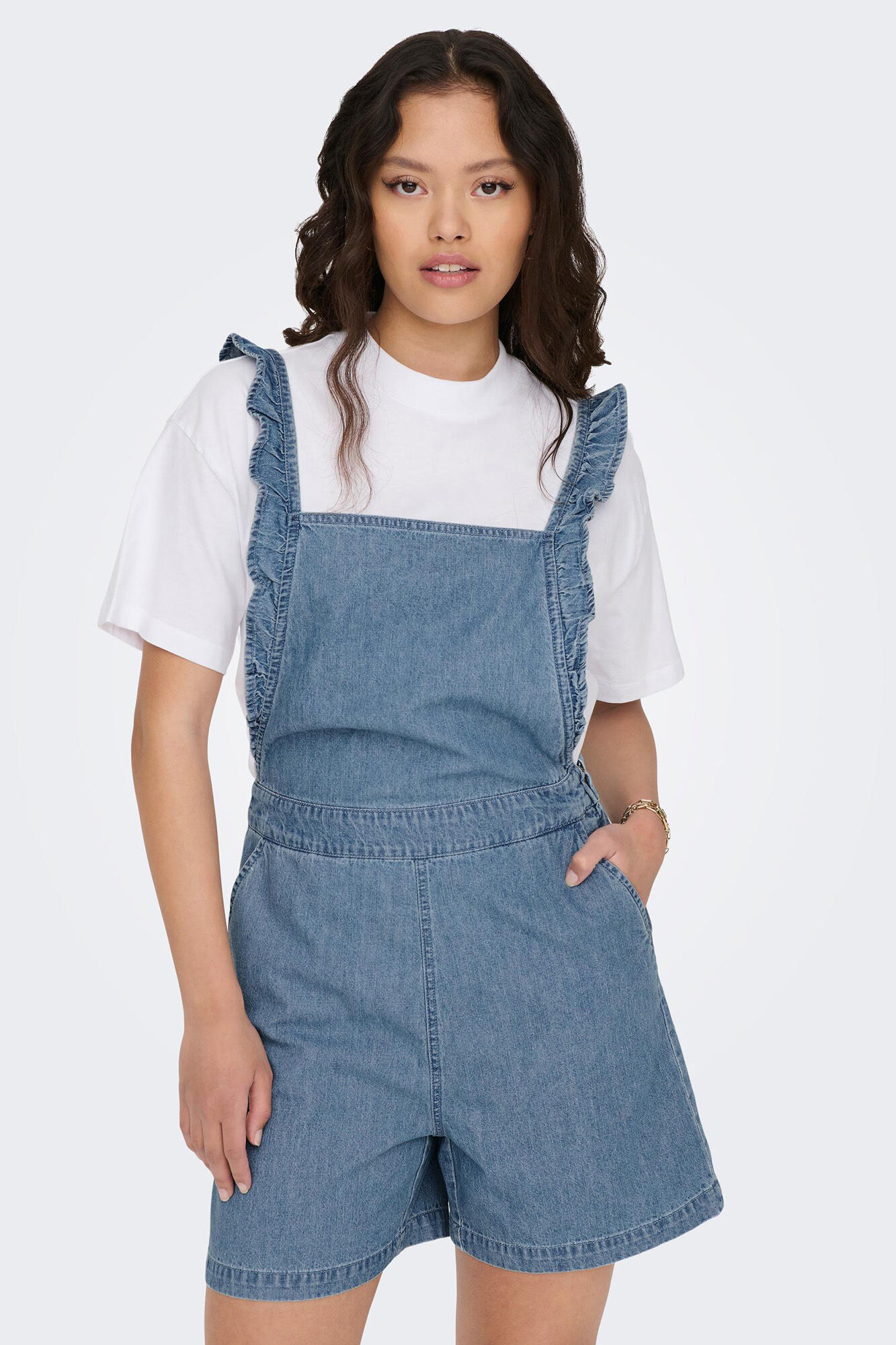 macacão curto de tencel
