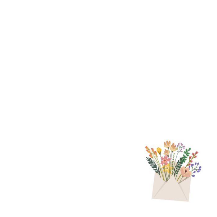Greetz | Bedanktkaart | Kleine bloemen in een envelop