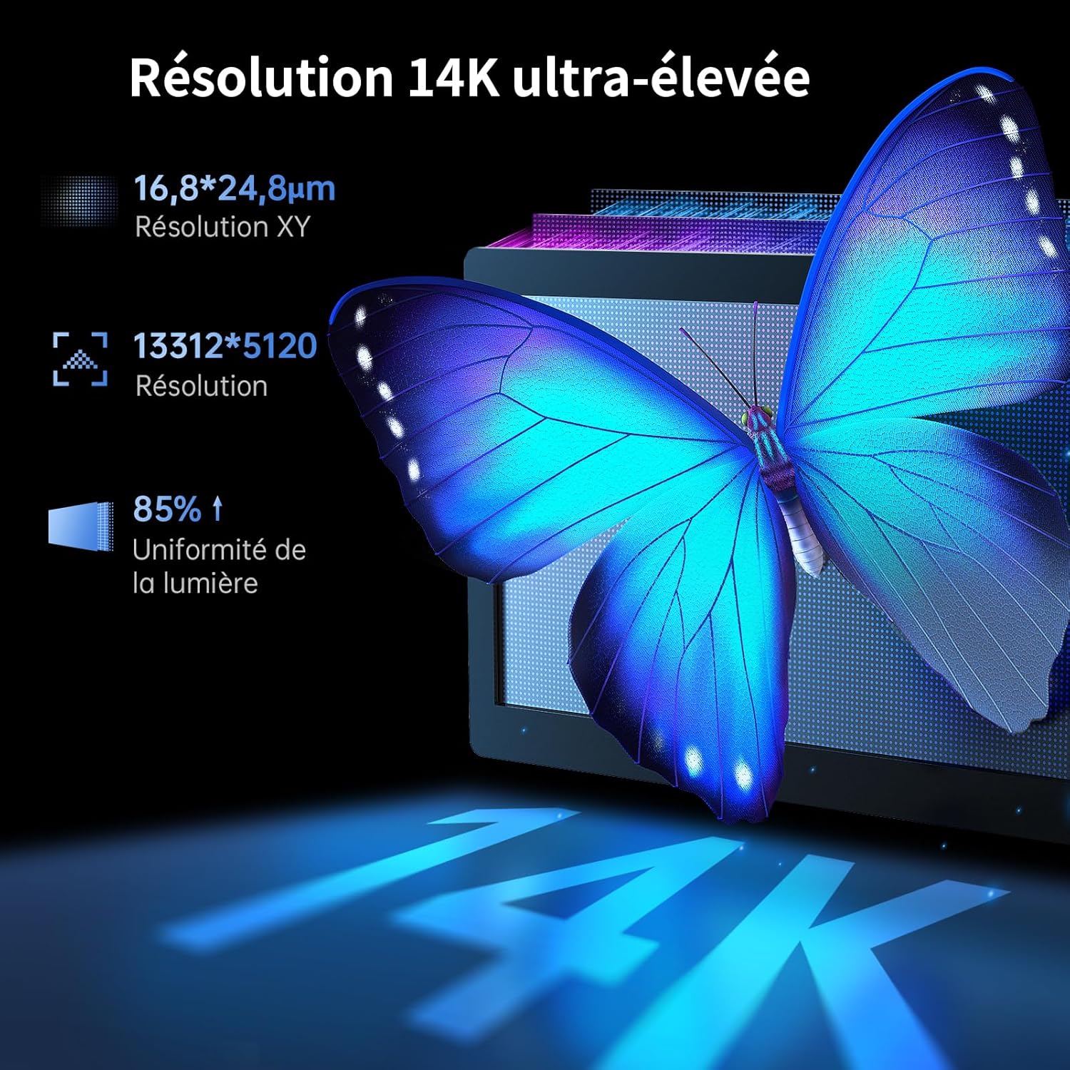 ANYCUBIC Photon Mono M5s Pro Ultra 14K Imprimante 3D en résine avec chauffage et purificateur - 223,78 x 126,38 x 200 mm