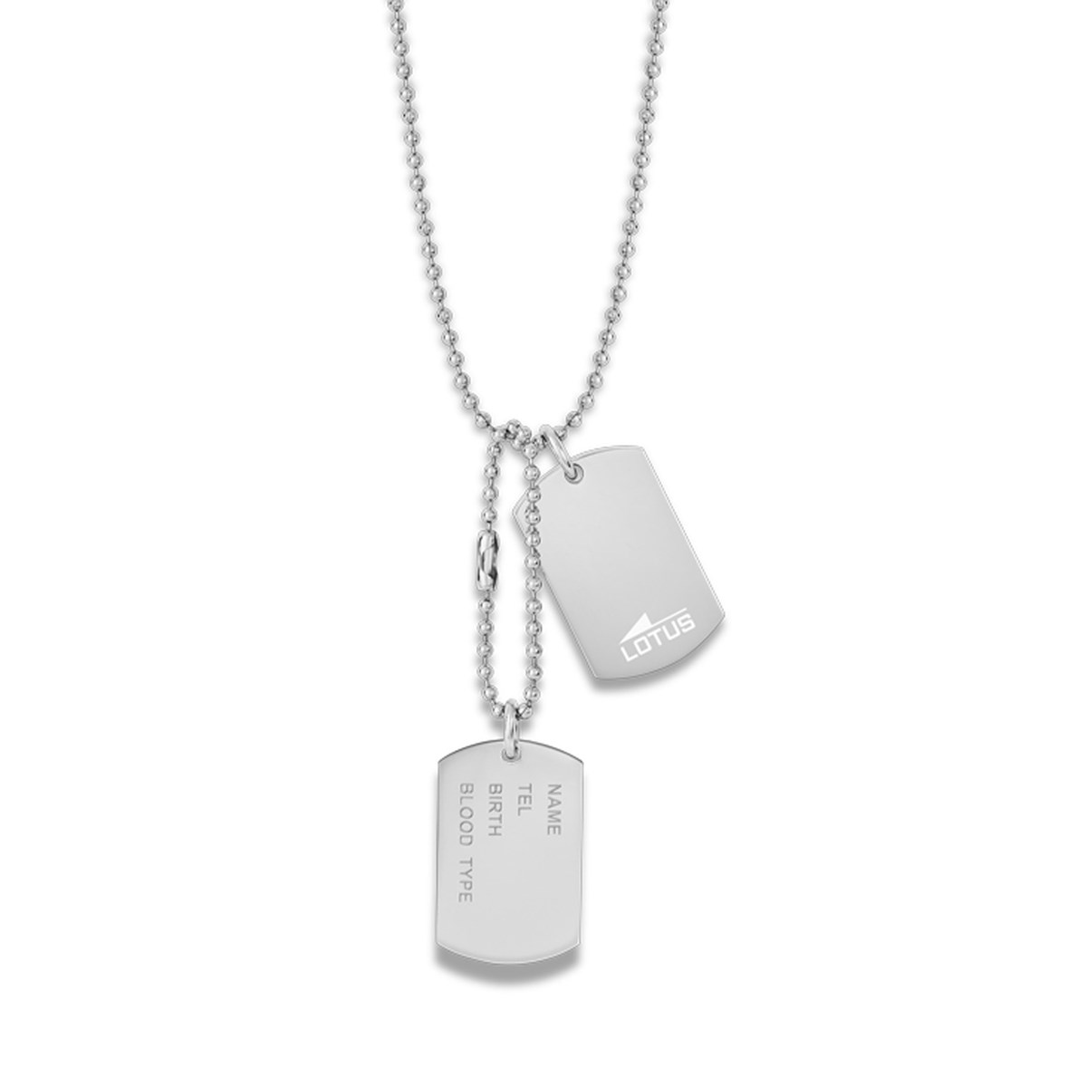 Collier Lotus acier plaques GIligne Urban Man