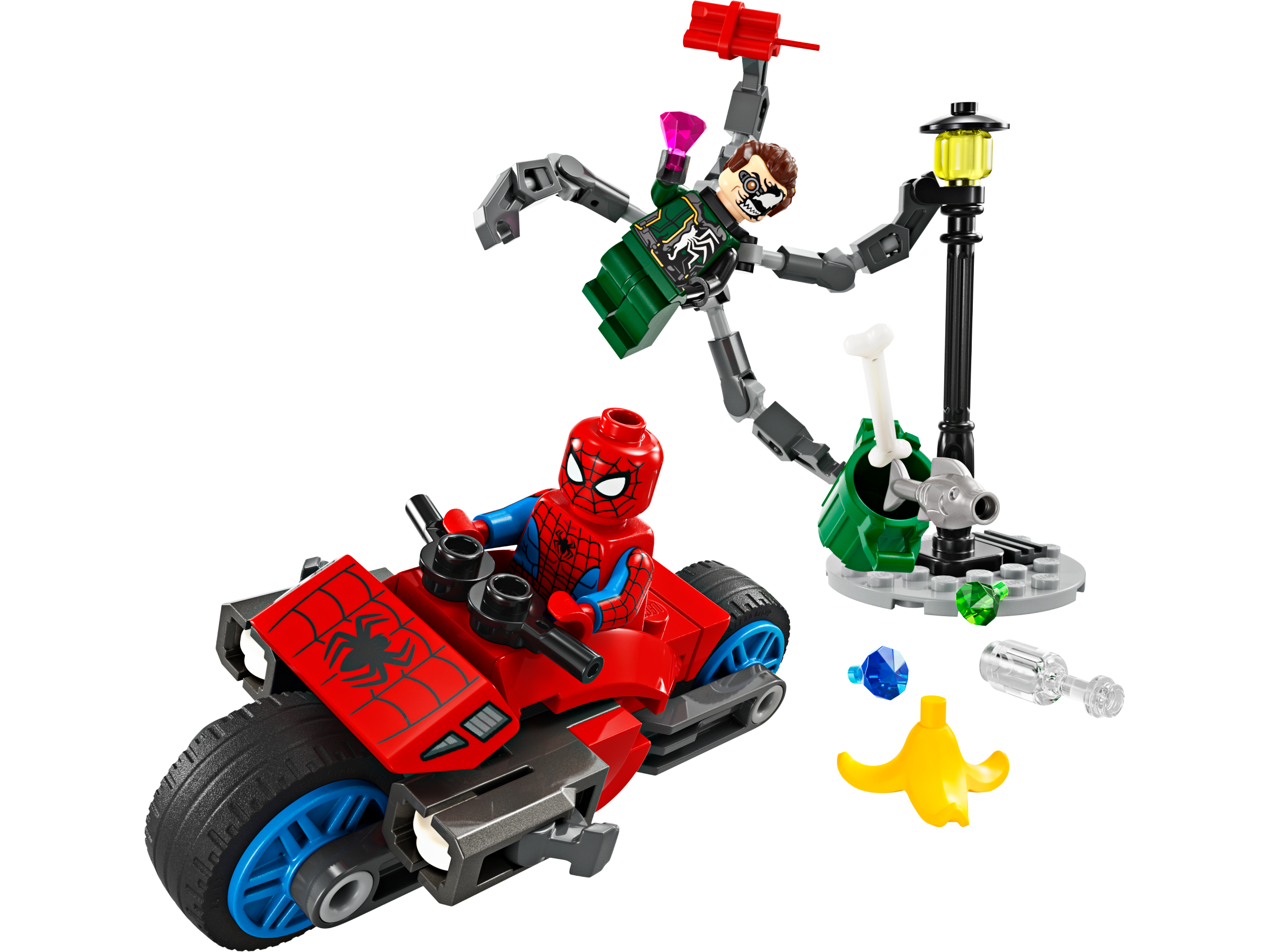Perseguição de moto: Homem-Aranha vs. Doutor Octopus 76275