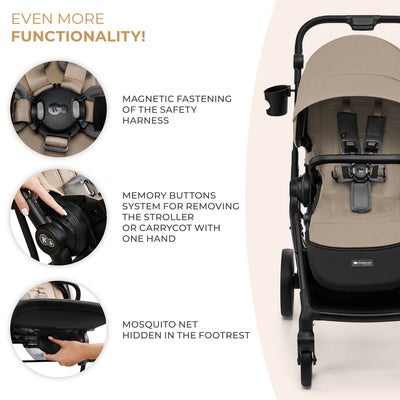 Kinderkraft YOXI 2-in-1 Duovogn, Sand Beige