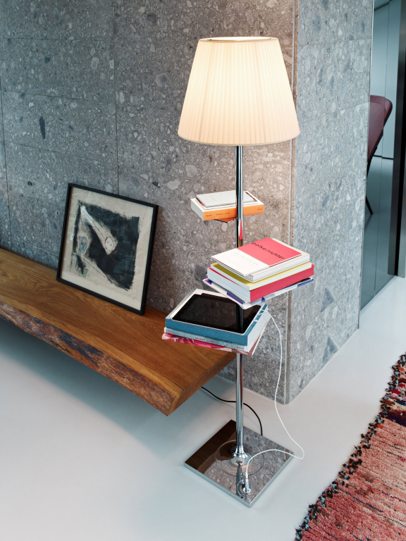 Flos Bibliotheque Nationale vloerlamp gealuminiseerd brons
