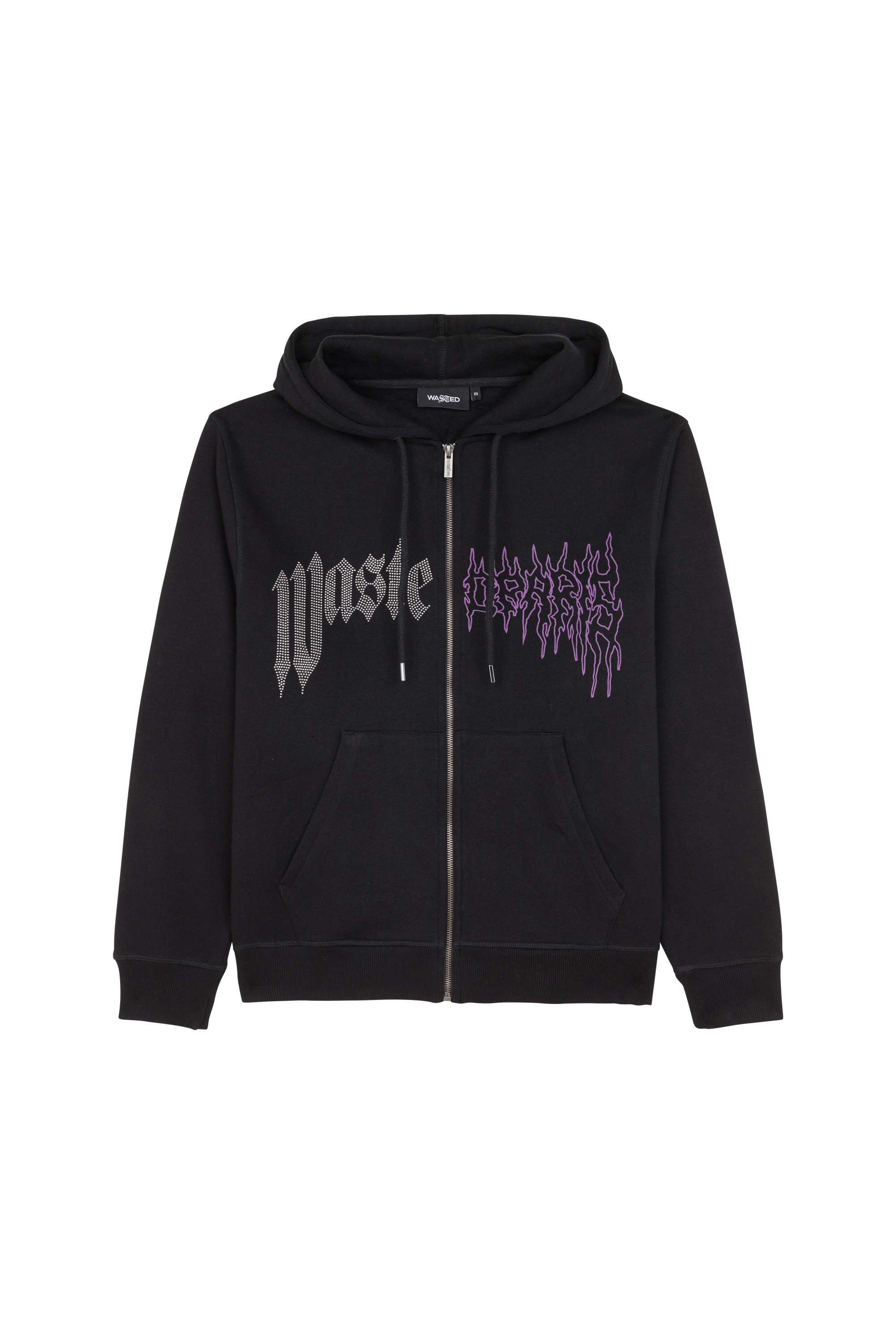 WASTED Hoodie zippé HOODIE ZIP CROWN PITCHER Noir