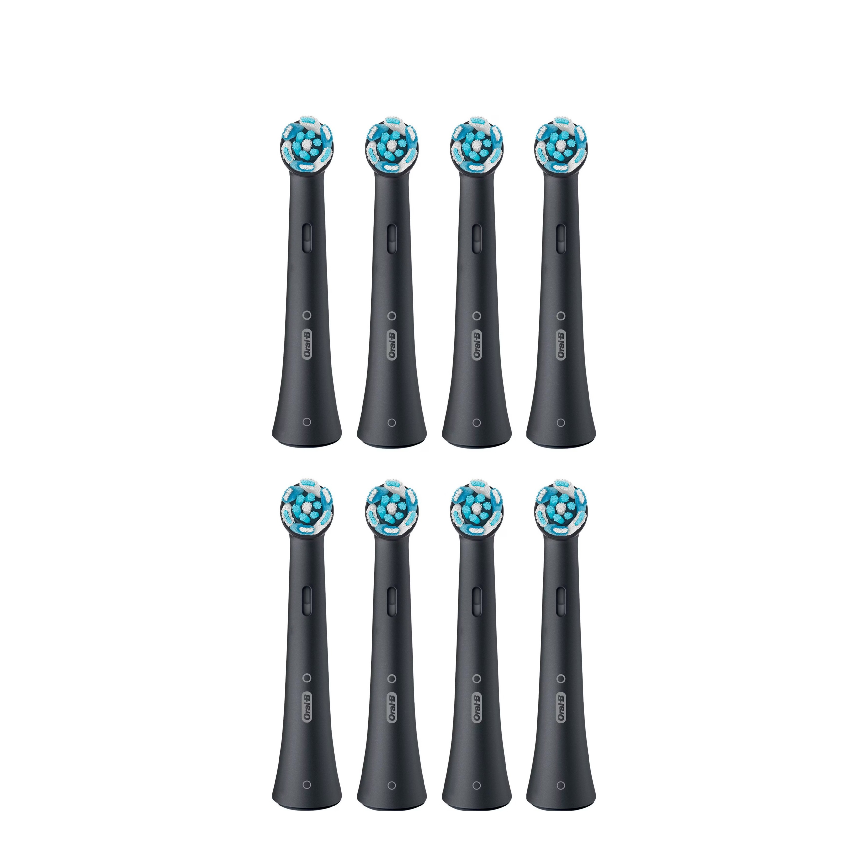 (8er Set) Ultimative Reinigung Ersatz Zahnbürstenkopf für Oral-B iO Elektrische Zahnbürsten - Schwarz